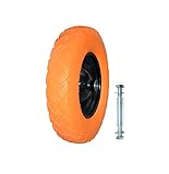 Rueda de carretilla: goma maciza color naranja. Envío desde Alemania. 3-10 días.