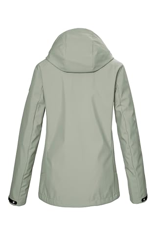 killtec Damen Softshelljacke/Outdoorjacke mit Kapuze KOS 102 WMN SFTSHLL JCKT, helles salbei, 40, 42804-000