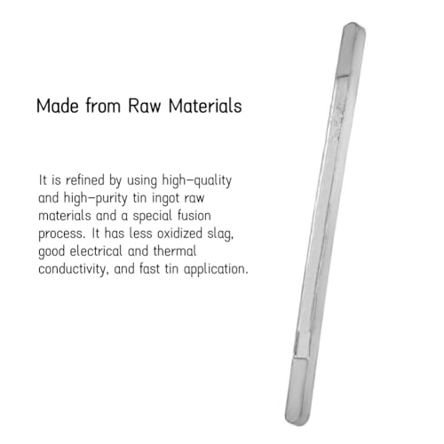 300–400 g Zinn-Metallstab, 63 A hochreiner Sn-Stab, antioxidativer Stannum-Schweißbarren 183 ℃ zum Löten elektronischer Schweißnähte, Herstellung von Utensilien und Kunsthandwerk