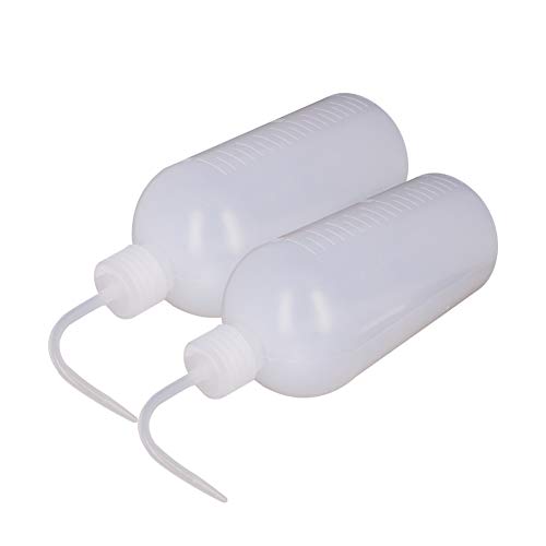 Othmro プラスチック貯蔵容器 保存容器 1000mL プラスチック製 筒状のボディ 内蓋付 狭い口 白い半透明 目盛り付き 密封されていない 容器 瓶 ホース 溶剤 軽油 エッセンス 生理食塩水 保管 安全 詰め替え容器 持ち運び便利 旅行 キャンプ