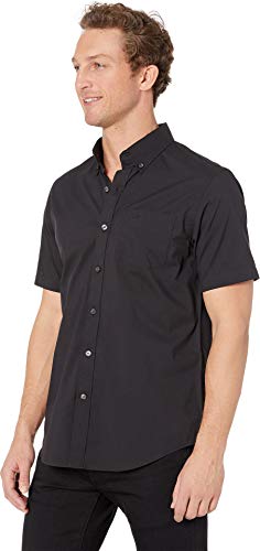 DOCKERS Men's Classic Fit Short Sleeve Signature Comfort Flex Shirt (Standard and Big & Tall), Black, Medium - image 2