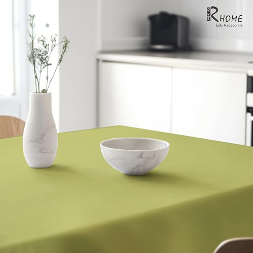 Image of R home 100% Cotton Solid Table Cover | 200 GSM Thick Fabric, Anti-Skid | Machine Washable & Reusable | Ideal for Dining Table & Centre Table, Easy Maintenance (Parrot Green, 56 x 90 Inch)