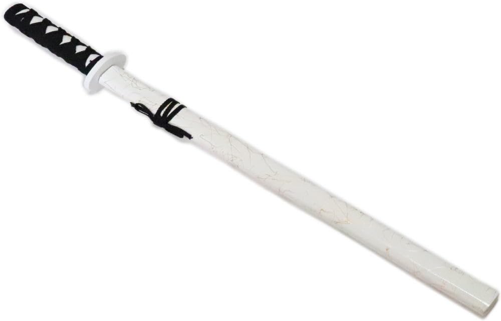 Amazon | 木刀 金糸 白 鞘付 鍔付 中刀 舞踊刀 全長74cm