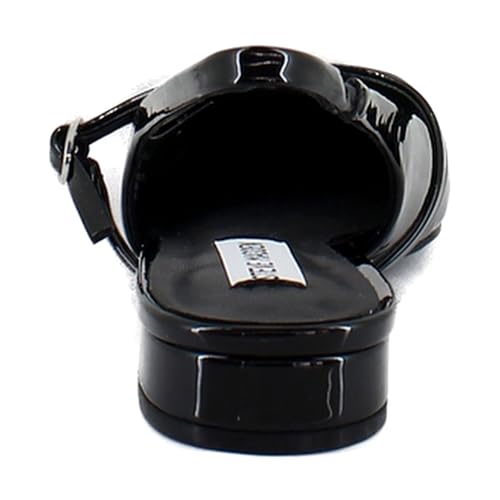 Steve Madden Womens Women's Baskin Ballet Flat, Black Patent, 64