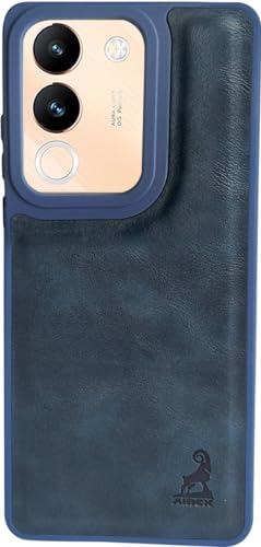 Image of AIBEX Shield Back Cover Case Compatible with Vivo V29e 5G Back Cover | Flexible Vegan Leather | Full Camera Protection | Raised Edges | Super Soft-Touch | Bumper Case