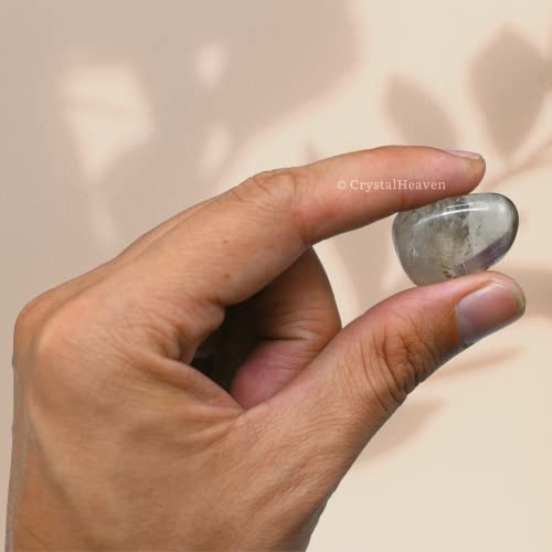 Image of Certified Smoky Quartz Crystal Healing Tumbled Stone, Natural Polished Crystals for DIY Crafts, Manifestation, Meditation, Pooja Feng Shui and Reiki Healing (30 Grams)