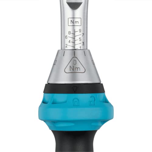 Image of HAZET Torque Wrench 5107-3CT,1-9Nm, Output: Square 6.3 Mm (1 /4 Inch), Tolerance: 4%, 20 Teeth (Operating Angle 18 Degrees) I User-Friendly Reversible Ratchet for Car and Bicycle I 9.21 Inches