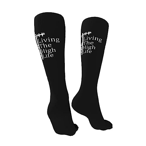 Living The High Life Knee High Socks For Women Long Tube Socks Athletic Compression Socks Unisex High Socks Girls2