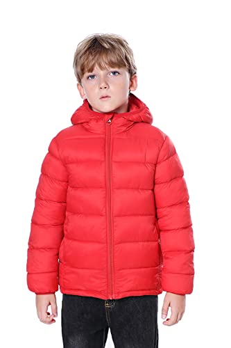 Image of Hooded Puffer Jackets for Boys and Girls - Lightweight and Packable - Autumn and Winter Coat, Warm and Comfy
