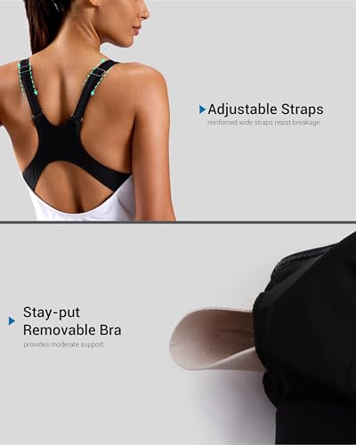 Image of G Gradual Women's Athletic One Piece Swimsuit with Adjustable Straps Competitive Racerback Modest Bathing Suit for Women