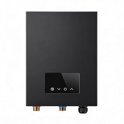 AutoSteelix 14kW Electric Tankless Water Heater 240V - Immediate On-Demand Hot Water Digital Display Self-Modulating Energy Efficient Compact Whole House Apartment Shower Kitchen