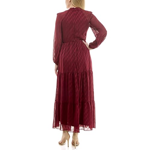 Image of Maison Tara Women's Printed Long Sleeve Maxi Dress
