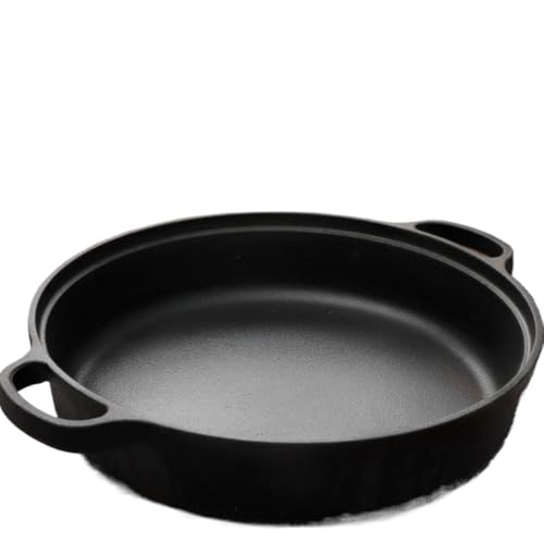 LAJOKING コーティングなし鋳鉄フライパン。ノンスティック加工、IHクッキングヒーター対応、ベーキング、スープ、シチューに最適 (28cm,裸の鍋)