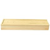 Acan Caja de madera rectangular con tapa corredera 35 x 6 x 5 cm