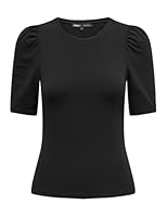 ONLY Damen Onllive Love 2/4 Pufftop JRS Noos, Schwarz, S