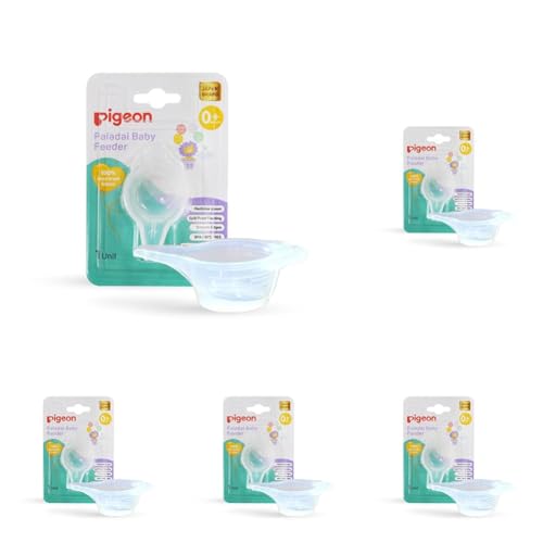 Image of Pigeon Paladai Baby Feeding Silicone Cup - Soft & Reusable Baby Feeder, Easy to Clean - Ideal for Babies (Pack of 5)