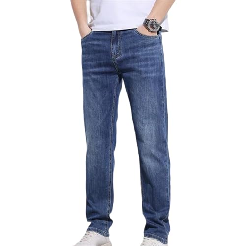 Men's Spring Fall Jeans – Slim Straight Stretch Denim Pants, Regular Fit Casual Cowboys Style