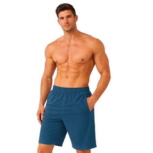 Image of GYMIFIC Mens Sports Training Running Dry Fit Solid Boxer Shorts | Premium Lightweight Stretchable Activewear Gym Shorts for Running, Workout, Training & Fitness
