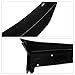 IKON MOTORSPORTS, Front Winglets Replacement Compatible With 2015-2023 Ford Mustang With Modified GT500 Style AMPP Front Bumper, 2PCS Unpainted PP Lip Corner Spoiler