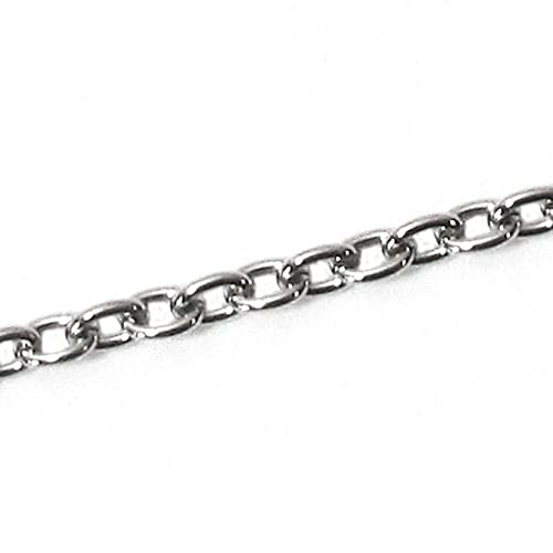 Cable Chain - Silver Toned Stainless Steel 3.11mm x 4.21 mm - 10' per Unit