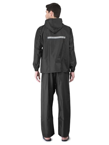 Image of Ranger Unisex 1 Set Rain Suit with Hooded Jacket & Trouser | TPU Coated Bike Riding Wear with Seam Sealed Protection