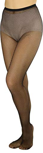 ToBeInStyle Women's Fine Fishnet Pattern Pantyhose w/Back Seam & Rhinestones2
