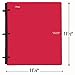 Five Star Flex Hybrid NoteBinder, 1-1/2 Inch Binder with Tabs, Notebook and 3 Ring Binder All-in-One, Red (72399)