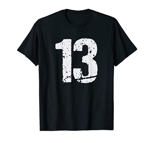 Número #13 Vintage 13th Birthday Party 13 años Camiseta
