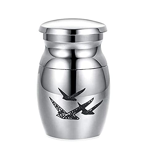 Mini urnes pour les cendres humaines pet mémorial acier inoxydable 25mm