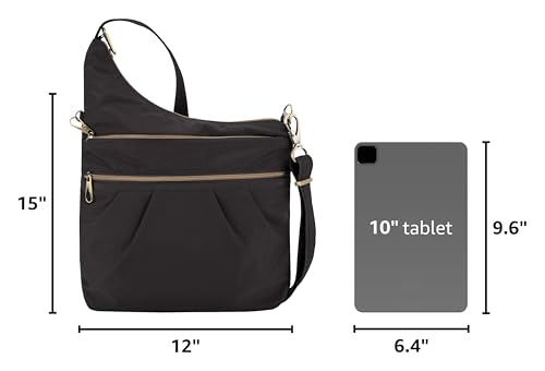 Image of Travelon Anti-Theft Signature 3 Compartment Crossbody Bag