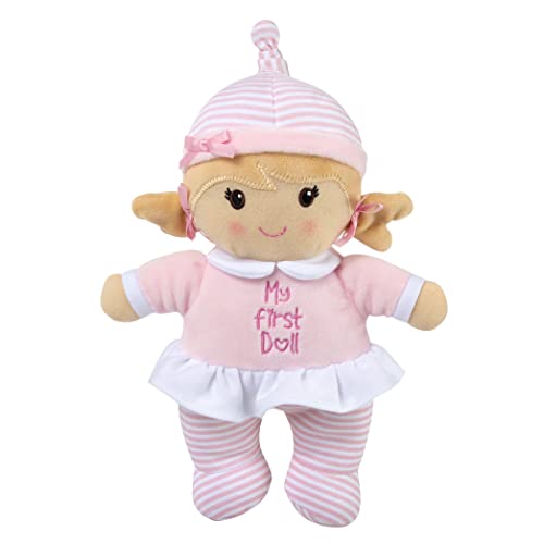 My First Doll, First Soft Plush Baby Doll with Rattle 12 Inch