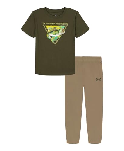 Image of Under Armour Boys' 2-Piece Short Sleeve T-Shirt and Pants Set, Outdoor Collection