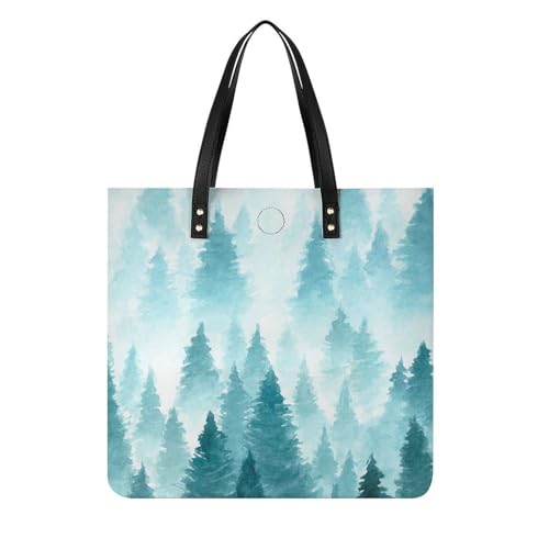 Sac shopper Arbre Aquarelle femmes | Grand tote bag bandoulière de voyage