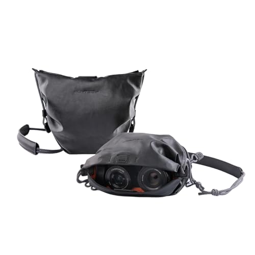 PGYTECH OneGo Cloud Kameratasche Klein, Weiche Handetasche Schultertaschen Kompatibel mit Spiegellose Kamera/GoPro/Insta 360/OSMO Action/Action 4/OSMO Pocket/DJI Pocket 3, S Schwarz