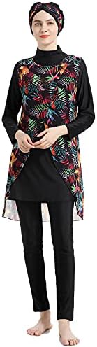 Muslim Swimwear for Women Floral Modesty Swimsuit Islamic Hijab Burkini Beachwear Tankini Swimming Costume