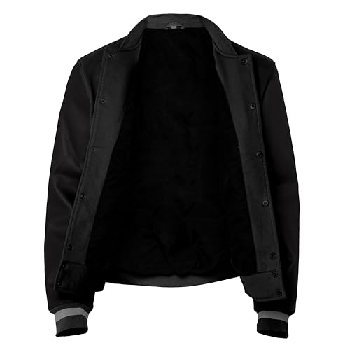 Image of Baseball Wool Letterman Varsity Faux Leather Sleeve For Men | Wool Varsity Bomber Jacket