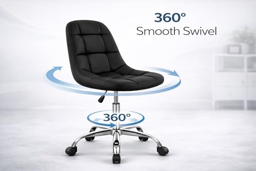 Image of Modern Egg Shape Bar Stool with 360 Swivel | Height Adjustable Bar Chair | Counter Stool & High Chairs | Comfortable for Home, Office, Restaurant Bar, Cafe & Cash Counter - (Black)