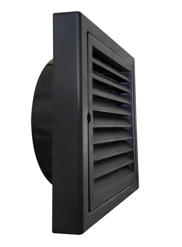 Image of 6 Inch Vent Cover /Ventilation Vent Cover /Chimney Pipe outer Vent Cover /Used for Anti Cockroach, Lizards, Insects, 150 mm Exhaust Fan Cap Chimney Pipe Cowl (ABS BLACK, 6 INCH)