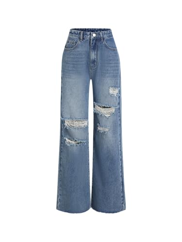 パンツ TSY RIPPED WIDE STRAIGHT DENIM INDIGO RIPPED WIDE STRAIGHT DENIM 【BLACK TAG】// INDIGO