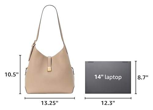 Image of kate spade new york Women's Deco Pebbled Leather Large Shoulder Bag