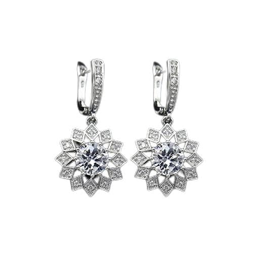 Boucles d'oreilles géométriques en argent 925 et pierres précieuses raffinées
