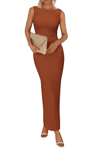 Image of BTFBM Formal Wedding Guest Dresses for Women Summer Fall 2025 Sleeveless Ruched Bodycon Mesh Elegant Maxi Cocktail Dress
