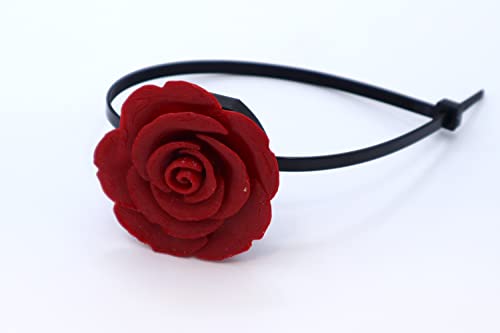 Image of 3D Rose Grill Badge Including Holder, Realistic Stylish Detail 3D Printing Plastic (PLA), Install on Any Vehicles