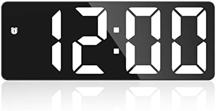 LOFICOPER Digital Alarm Clock for Bedroom, LED Alarm Clock with 6.5'' Large Display, Desk Alarm Clock for Teens, with USB Port, Snooze, Work Day Mode, Black Case and White Digit