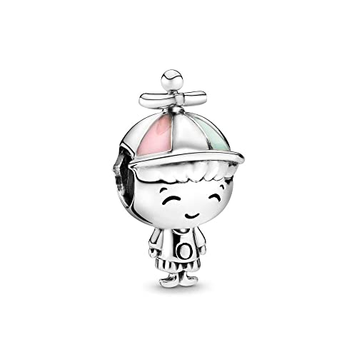 BEEUVIP Little Boy Sterling Silver Charm per bracciali, ciondoli in argento 925, perline per collane, per la festa della mamma, compleanno, regalo di Natale
