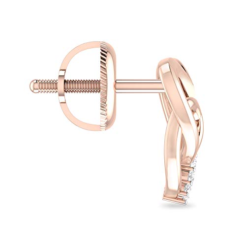 Aucent by PC Jeweller The Sevda Heart 18KT Yellow Gold and Diamond Earrings - Image 3