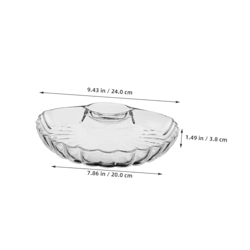 Plato para servir dumplings en forma de concha de vidrio miniatura 7