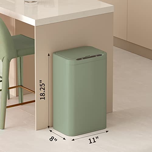 Caneca de basura rectangular acero inoxidable 6.6 gal miniatura 2