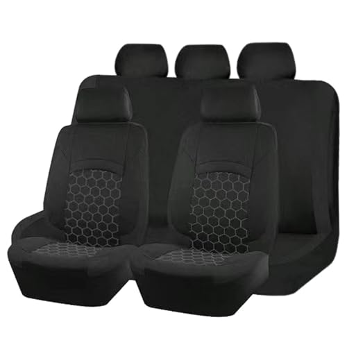 Housses de siège de voiture noires en tissu brodé haut de gamme
