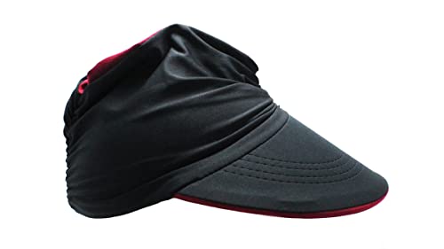 Viseira Boné Esportivo Turbante Feminina Verão L-02 (Preto-vinho)